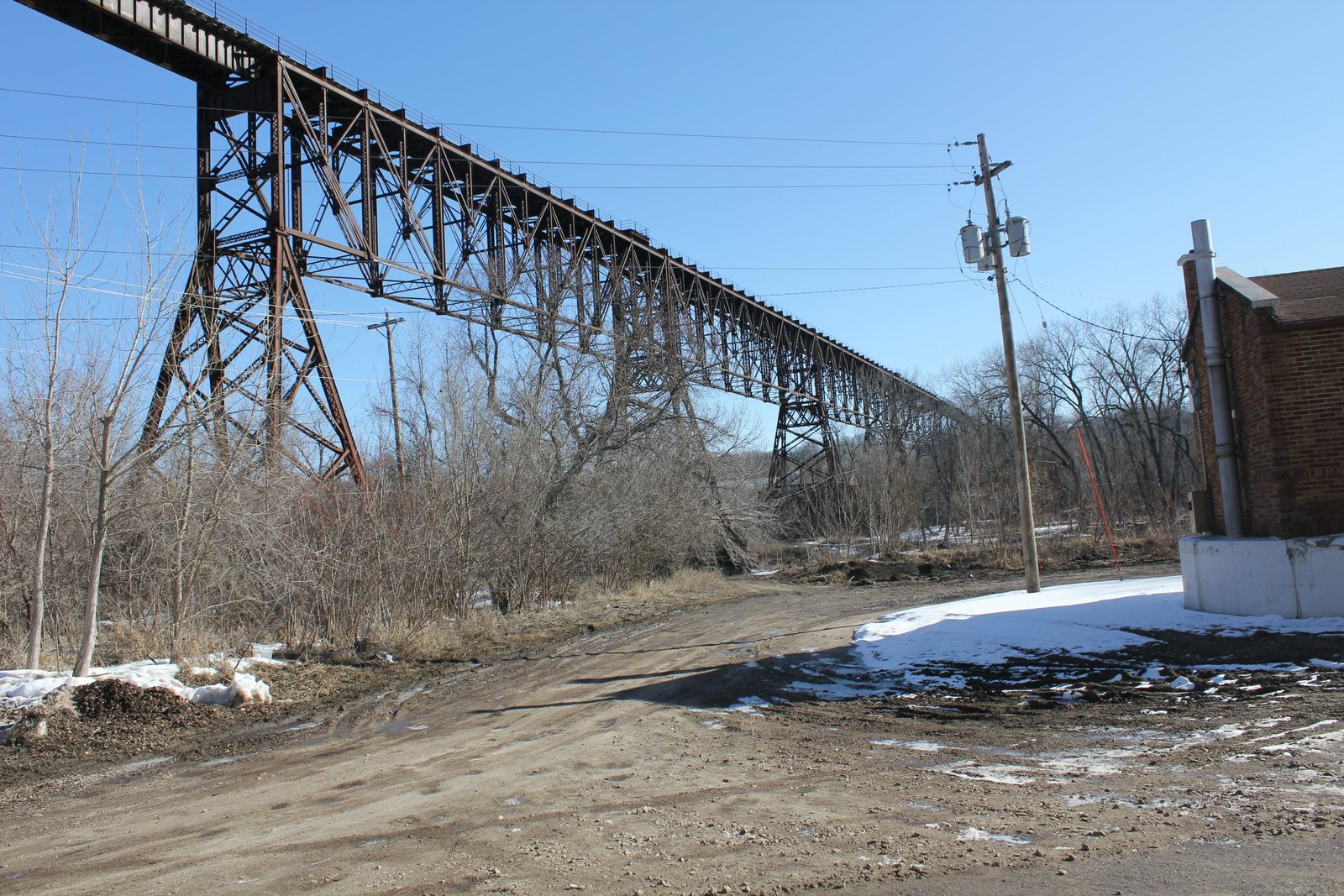 Truss spans, looking east